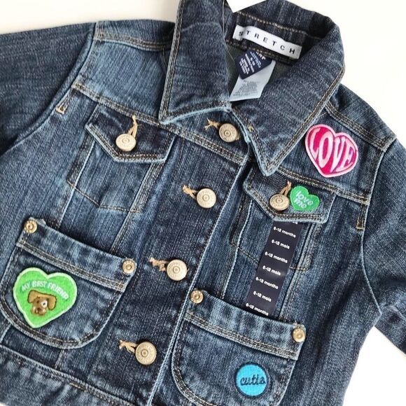 Babygap NWT appliqué Jean jacket 6-12 months - Picture 2 of 3
